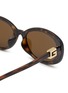 Detail View - Click To Enlarge - GUCCI - Acetate Oval Sunglasses