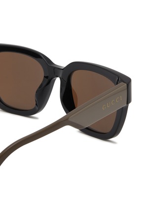 Detail View - Click To Enlarge - GUCCI - Recycled Acetate Square Sunglasses