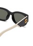 Detail View - Click To Enlarge - GUCCI - Recycled Acetate Oval Sunglasses