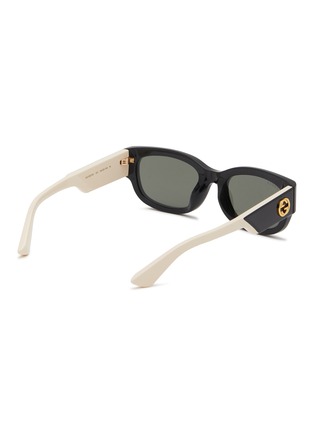 Figure View - Click To Enlarge - GUCCI - Recycled Acetate Oval Sunglasses