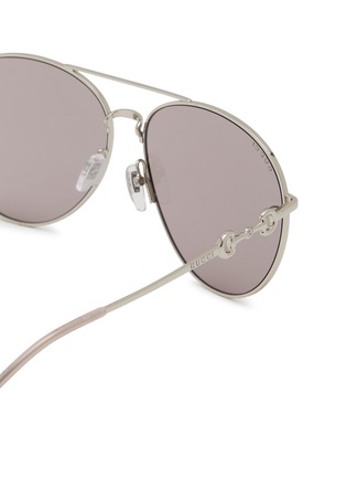 Detail View - Click To Enlarge - GUCCI - Metal Aviator Sunglasses