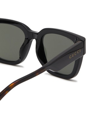 Detail View - Click To Enlarge - GUCCI - Recycled Acetate Square Sunglasses