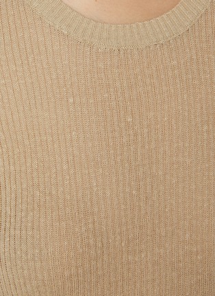  - BRUNO MANETTI - Ribbed Linen Cotton Tank Top