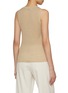 Back View - Click To Enlarge - BRUNO MANETTI - Ribbed Linen Cotton Tank Top