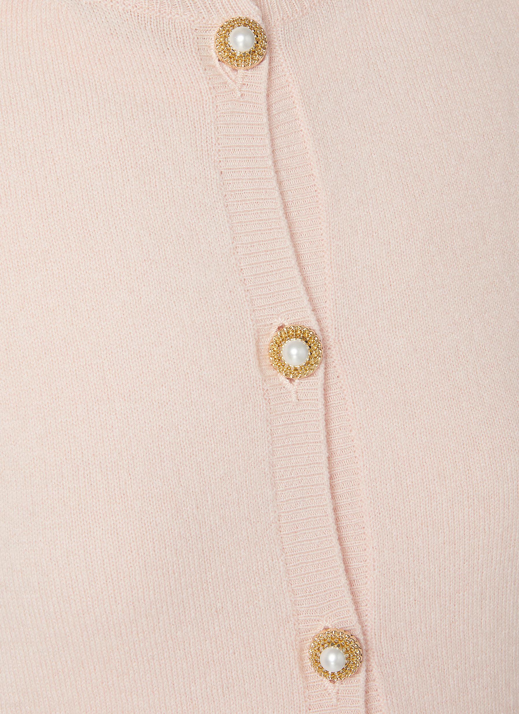 Crewneck Cashmere Cardigan - Thumbnail 4