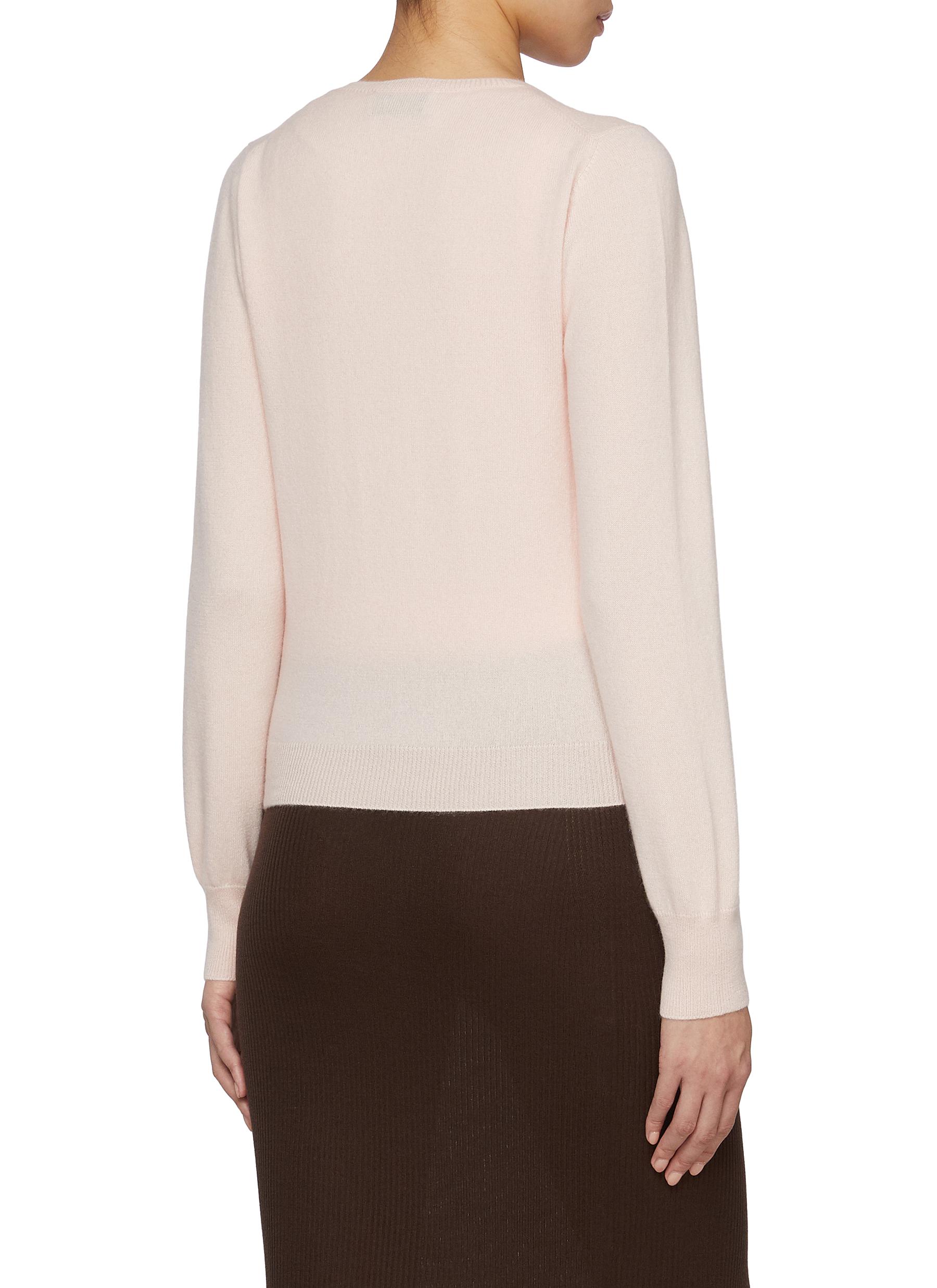 Crewneck Cashmere Cardigan - Thumbnail 3