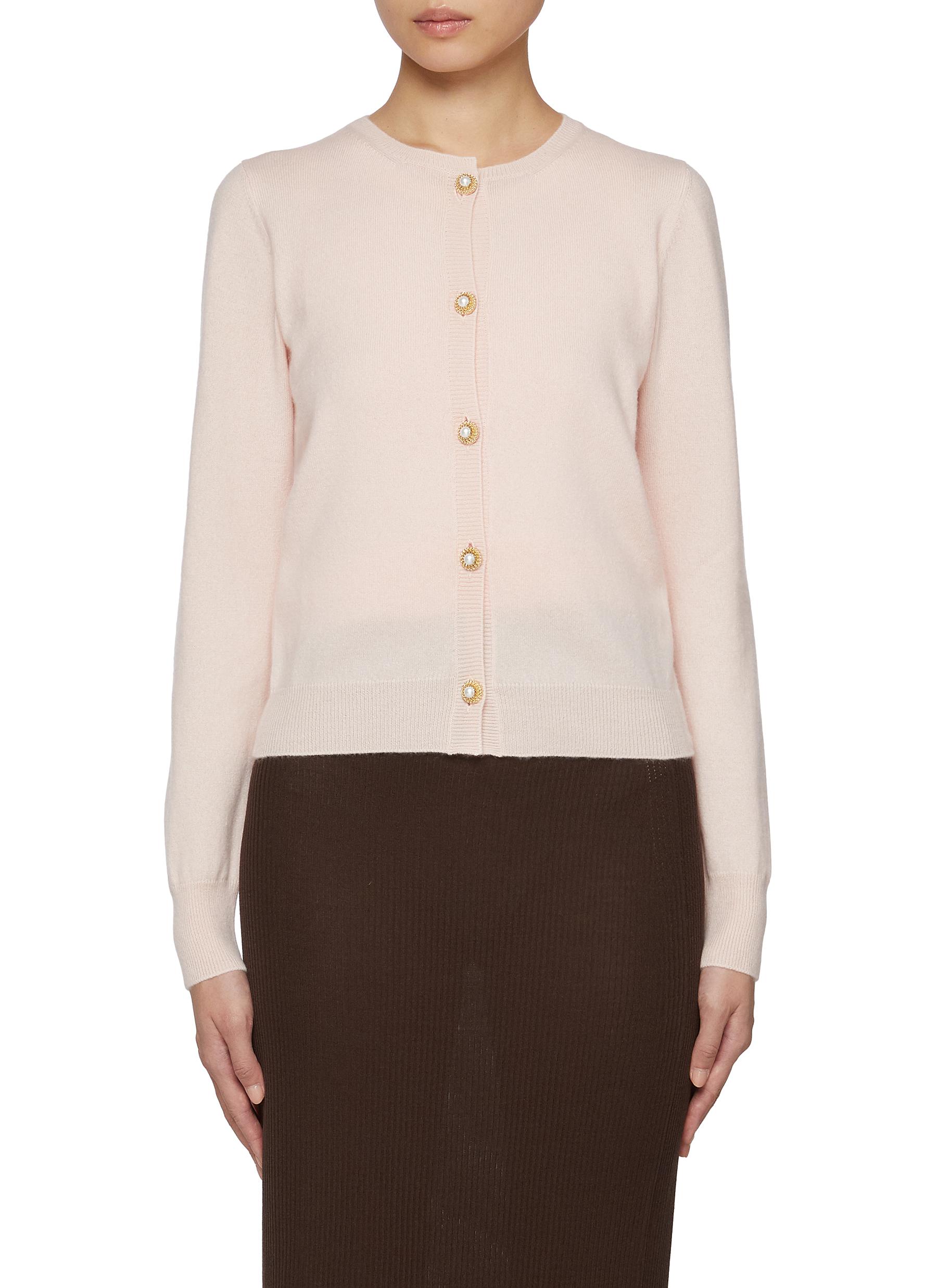 Crewneck Cashmere Cardigan - Image 1