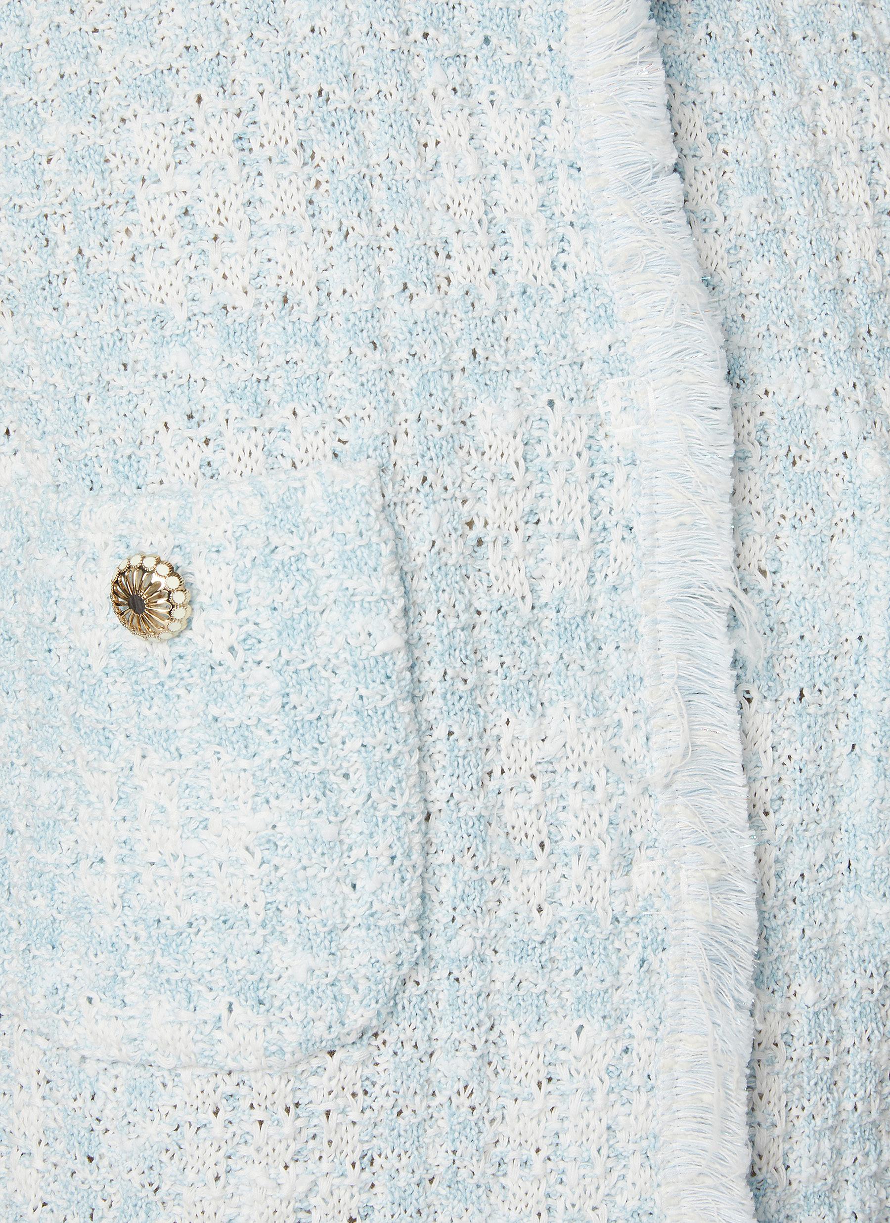 Four Pocket Cotton Blend Long Vest - Thumbnail 4