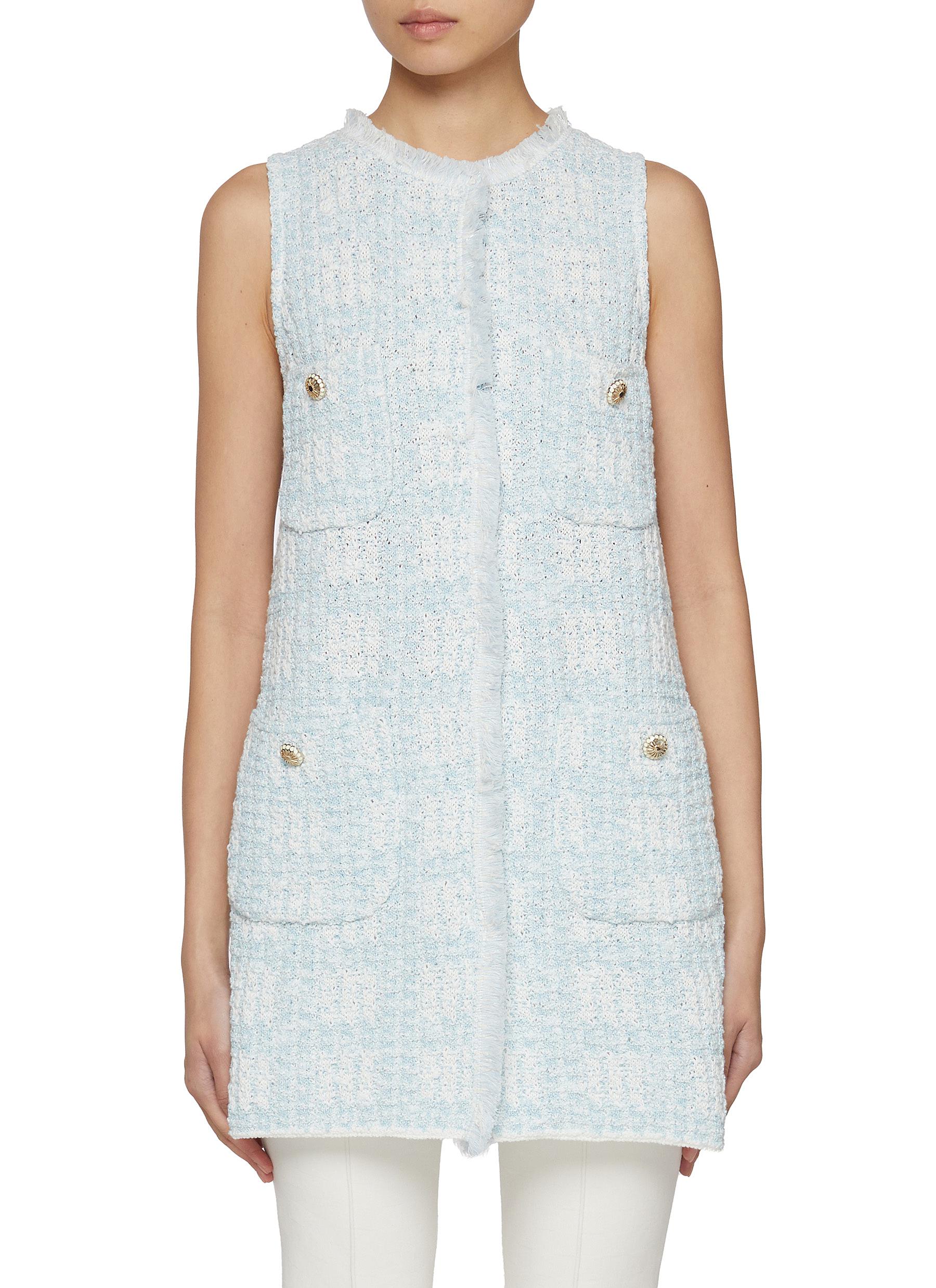 Four Pocket Cotton Blend Long Vest - Image 1