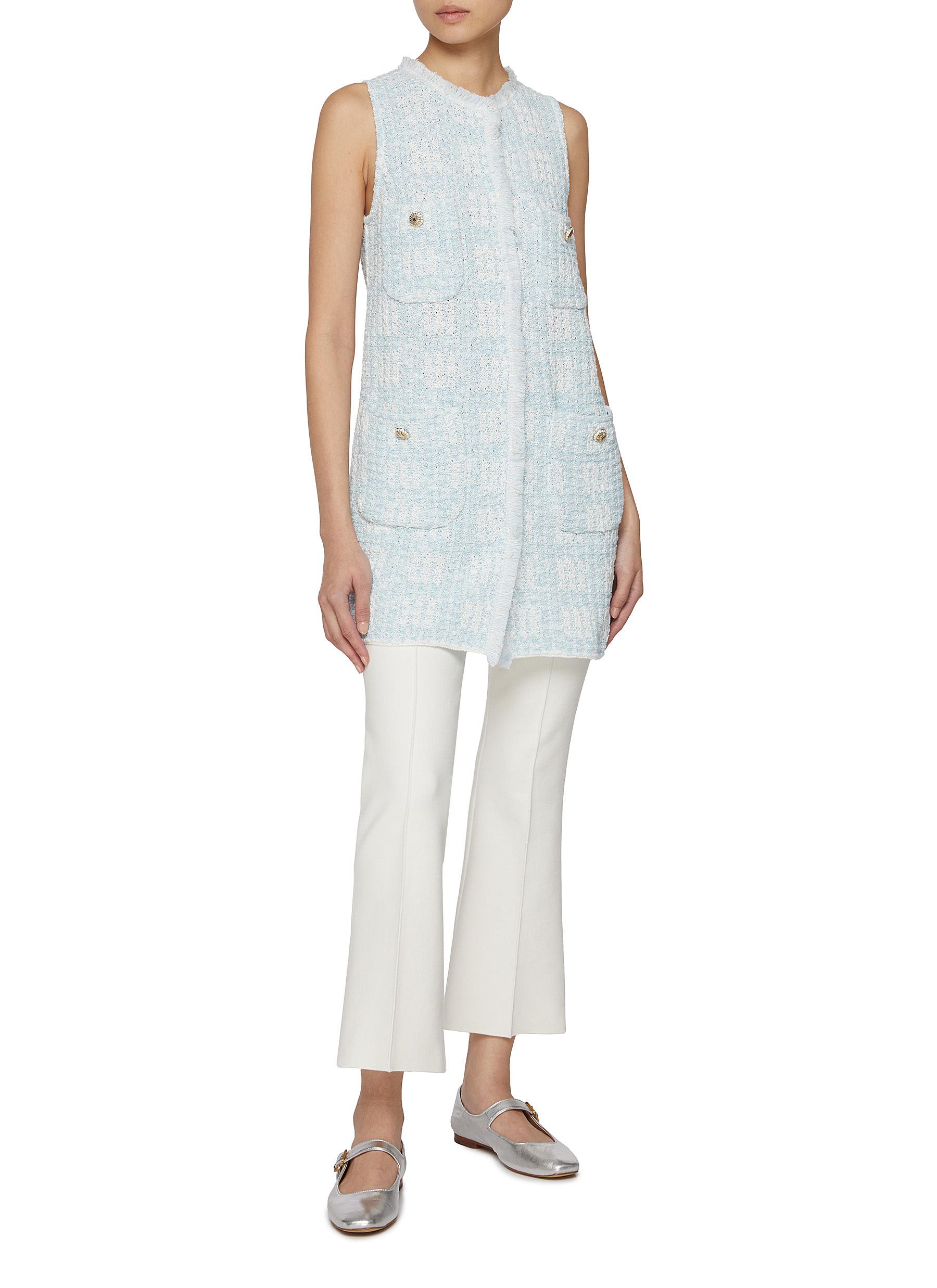 Four Pocket Cotton Blend Long Vest - Thumbnail 2