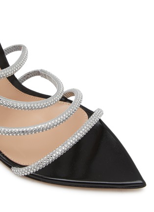 Detail View - Click To Enlarge - GIANVITO ROSSI - Crystal Ettie 105 Leather Sandals