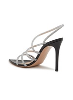 【Gianvito Rossi】ジャンヴィト・ロッシ／CRYSTAL ETTIE Crystal Ettie leather sandals in silver - Gianvito Rossi
