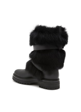  - GIANVITO ROSSI - Maverick Motorcycle Leather Shearling Boots