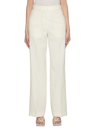 Main View - Click To Enlarge - FABIANA FILIPPI - Straight Leg Wool Linen Pants