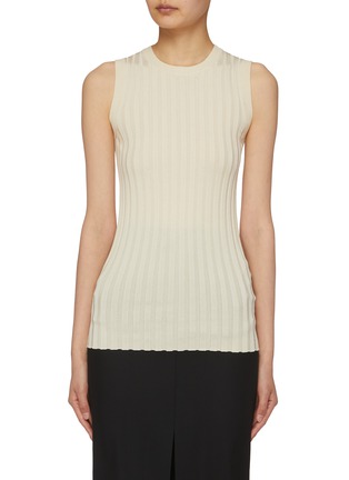 Main View - Click To Enlarge - FABIANA FILIPPI - Sleeveless Ribbed Knit Top