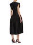 Back View - Click To Enlarge - FABIANA FILIPPI - Cap Sleeves Pleated Cinched Waist Dress