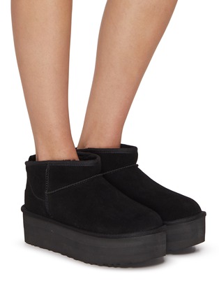 Figure View - Click To Enlarge - UGG - Classic Ultra Mini Suede Platform Ankle Boots