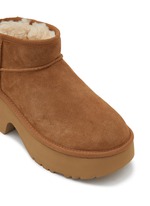 【送料&関税込】UGG Ultra Mini New Heights Boots In Suede UGG Ultra Mini New Height Sunwave Suede Ankle Booties