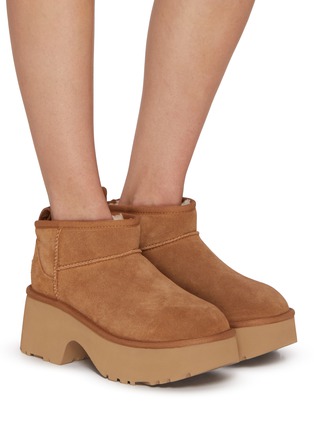 Figure View - Click To Enlarge - UGG - Classic Ultra Mini New Heights Suede Ankle Boots