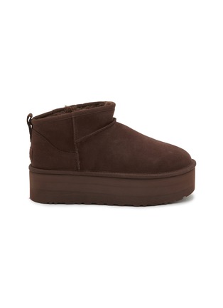 Main View - Click To Enlarge - UGG - Classic Ultra Mini Suede Platform Ankle Boots