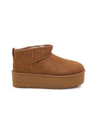 Main View - Click To Enlarge - UGG - Classic Ultra Mini Suede Platform Ankle Boots