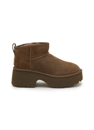 Main View - Click To Enlarge - UGG - Classic Ultra Mini New Heights Suede Ankle Boots