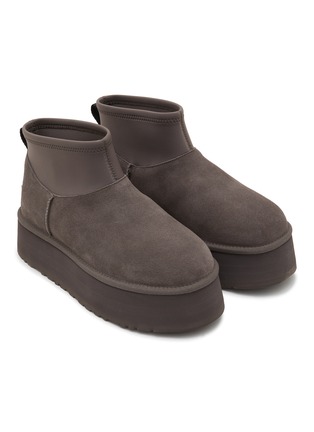 Detail View - Click To Enlarge - UGG - Classic Mini Dipper Ankle Platform Suede Boots