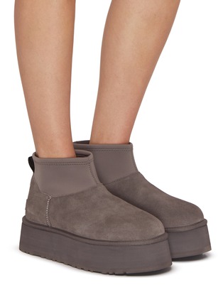 Figure View - Click To Enlarge - UGG - Classic Mini Dipper Ankle Platform Suede Boots