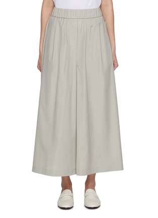 Main View - Click To Enlarge - PESERICO - Cropped Wide Leg Canvas Pants