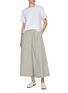 Figure View - Click To Enlarge - PESERICO - Cropped Wide Leg Canvas Pants