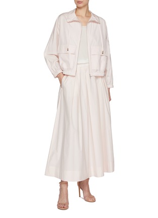 Figure View - Click To Enlarge - PESERICO - High Neck Tech Canvas Jacket