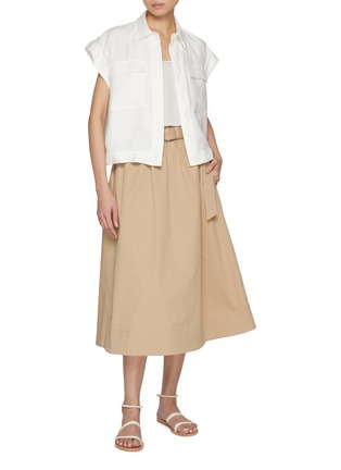 Figure View - Click To Enlarge - PESERICO - Two Pocket Linen Shirt