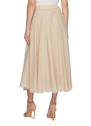 Back View - Click To Enlarge - PESERICO - Asymmetric Hem Cotton Skirt