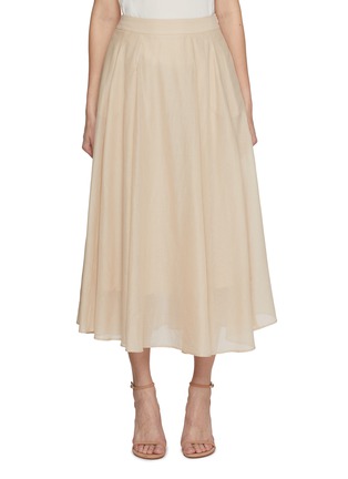 Main View - Click To Enlarge - PESERICO - Asymmetric Hem Cotton Skirt