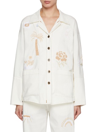 Main View - Click To Enlarge - SUSANNA BLU - JP9 Peonia Cotton Jacket