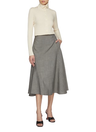 Figure View - Click To Enlarge - FABIANA FILIPPI - Bias Hem Wool Skirt