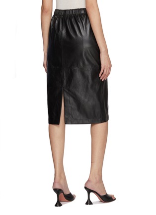 Back View - Click To Enlarge - FABIANA FILIPPI - Elastic Waist Leather Midi Skirt