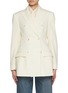 Main View - Click To Enlarge - FABIANA FILIPPI - Double Breasted Wool Linen Blazer