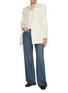 Figure View - Click To Enlarge - FABIANA FILIPPI - Double Breasted Wool Linen Blazer