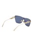 Figure View - Click To Enlarge - DIOR - CD Chain M3U Metal Square Sunglasses