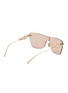 Figure View - Click To Enlarge - DIOR - CD Chain M3U Metal Square Sunglasses