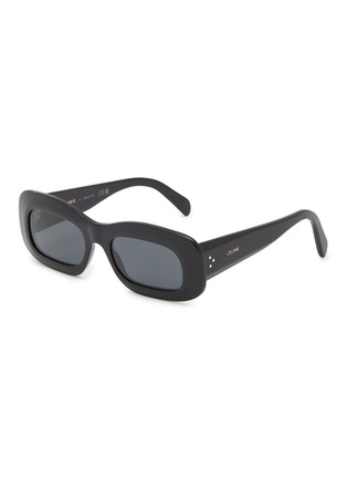 Main View - Click To Enlarge - CELINE - Bold 3 Dots Acetate Rectangle Sunglasses