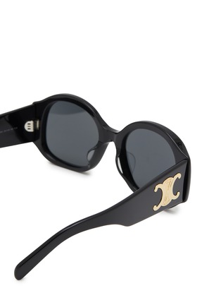 Detail View - Click To Enlarge - CELINE - Maxi Triomphe Acetate Round Sunglasses