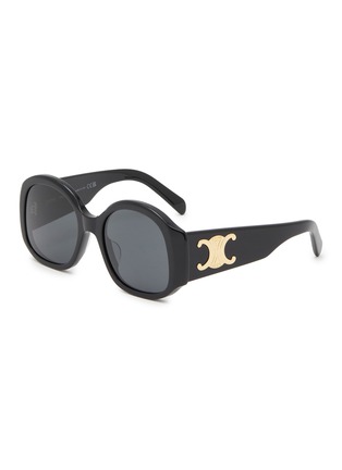 Main View - Click To Enlarge - CELINE - Maxi Triomphe Acetate Round Sunglasses