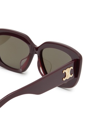 Detail View - Click To Enlarge - CELINE - Triomphe Acetate Rectangle Sunglasses