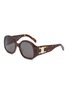 Main View - Click To Enlarge - CELINE - Maxi Triomphe Acetate Round Sunglasses