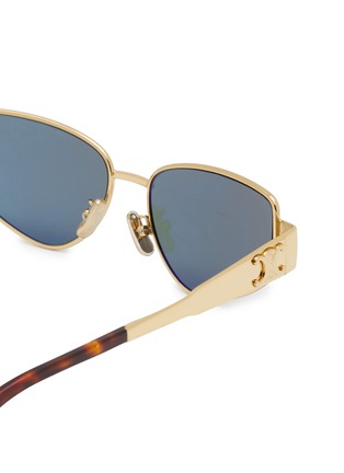 Detail View - Click To Enlarge - CELINE - Triomphe Metal Cateye Sunglasses