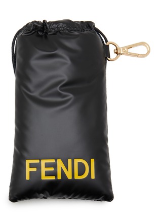 Detail View - Click To Enlarge - FENDI - Lettering Acetate Square Sunglasses