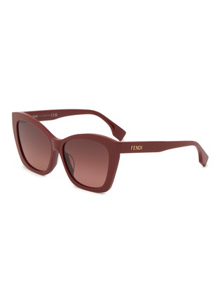 Main View - Click To Enlarge - FENDI - Lettering Acetate Square Sunglasses