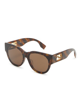 Main View - Click To Enlarge - FENDI - Baguette Round Sunglasses